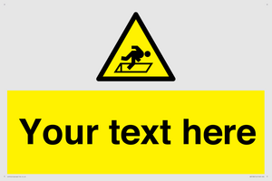 Custom Warning Hatch Sign